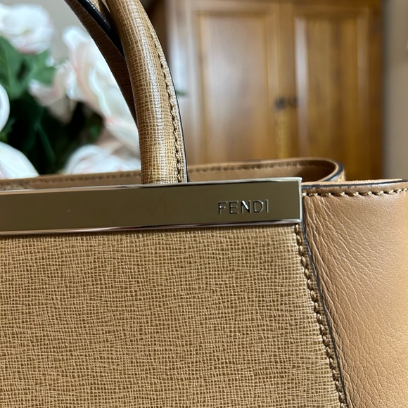 FENDI Petite 2Jours brown leather Tote - Picture 4 of 14